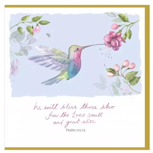 Hummingbird Encouragement Single Card