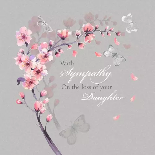 Falling Blossom Daughter Sympathy Single Card
