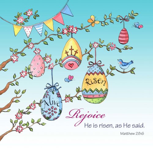 Rejoice Tree Easter Cards Pack of 5