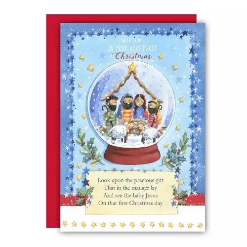 First Christmas Snow Globe Christmas Card