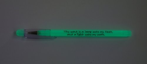 Glow In The Dark Pen-Thy Word (Psalm 119:105 KJV) (Pack of 12)