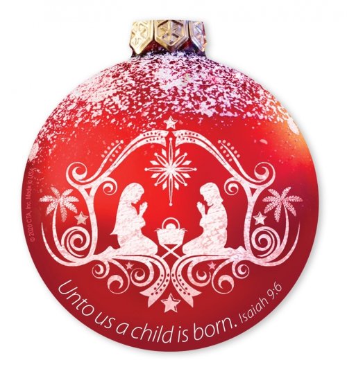 Ornament Magnet-Nativity Scene (Isaiah 9:6 KJV)