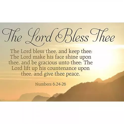 Postcard-The Lord Bless Thee (Numbers 6:24-26 KJV) (Pack Of 25)