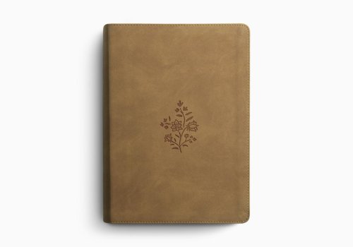 ESV Single Column Journaling Bible, Large Print (TruTone, Nubuck Caramel, Wildflower Design)