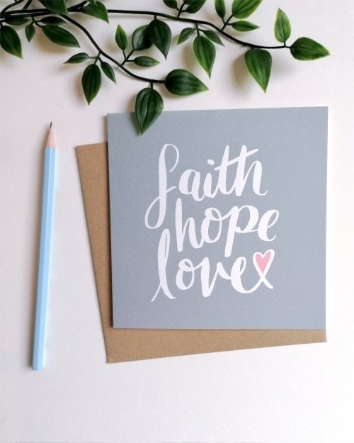 Faith Hope Love Card
