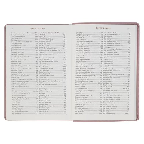 NLT, The Spiritual Growth Bible Faux Leather, Dusty Mauve