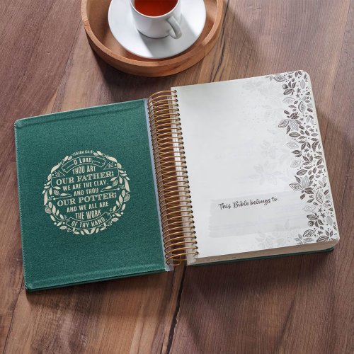 KJV Teal Faux Leather Hardcover My Creative Bible Illustrators Edition