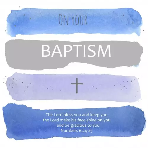 Baptism Blessing Single Card
