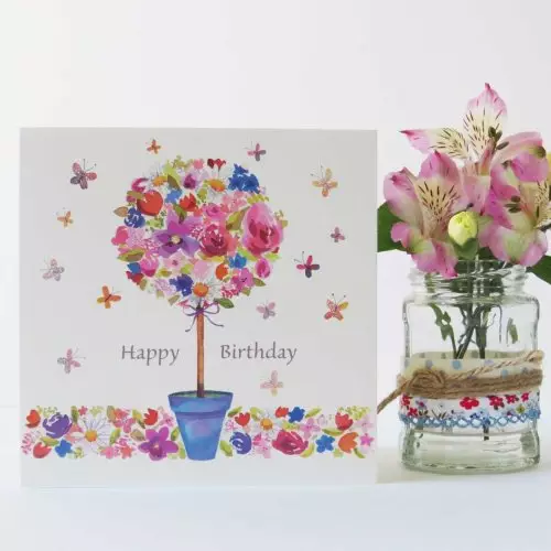 Birthday Topiary Single Card