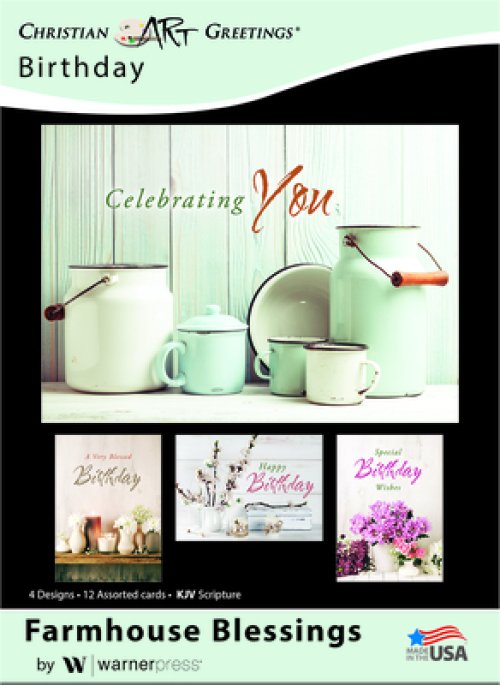 Boxed Card-Farmhouse Blessings Birthday Assorted (KJV) (Box Of 12)