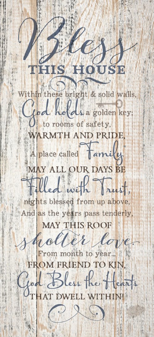 Wall Plaque-New Horizons-Bless This House (5.5" x 12")