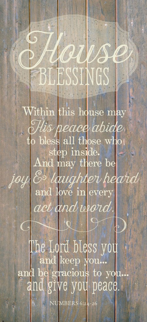 Wall Plaque-New Horizons-House Blessings (5.5" x 12")