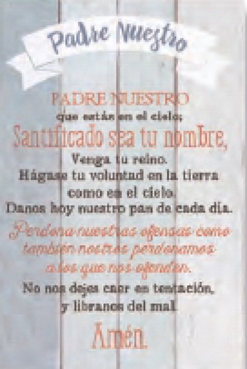 Spanish Plaque-New Horizons-The Lord's Prayer (Padre Nuestro) (6" x 9")