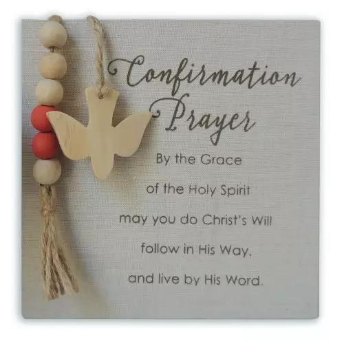 Prayer Plaque w/Beads-Confirmation