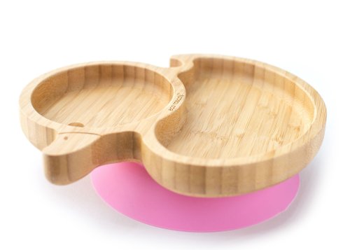 Bamboo Duck Suction Plate - Pink