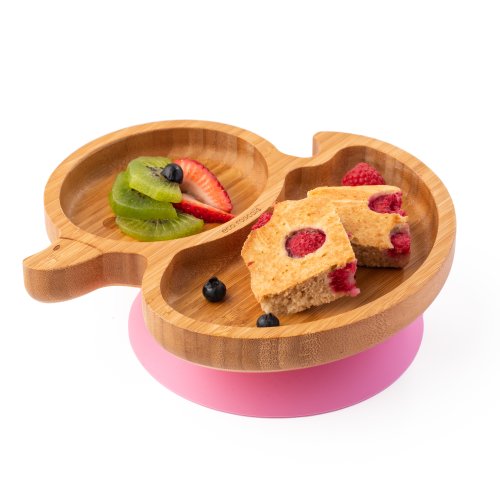 Bamboo Duck Suction Plate - Pink