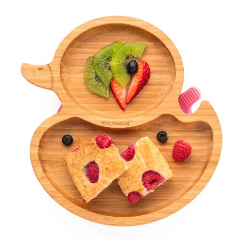 Bamboo Duck Suction Plate - Pink