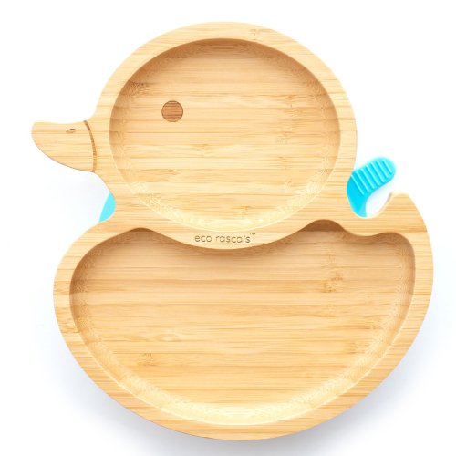 Bamboo Duck Suction Plate - Blue