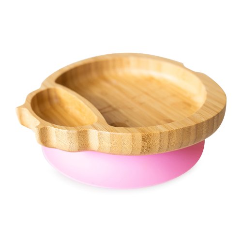 Bamboo Ladybird Suction Plate - Pink