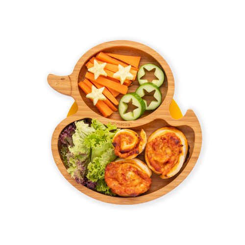 Bamboo Duck Suction Plate - Yellow