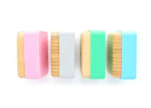 Bamboo Snack Pots - Blue & Grey (Pack of 2)