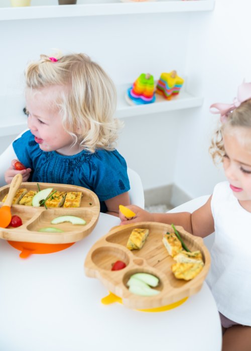 Bamboo Classic Section Plate - Weaning Gift Set - Orange