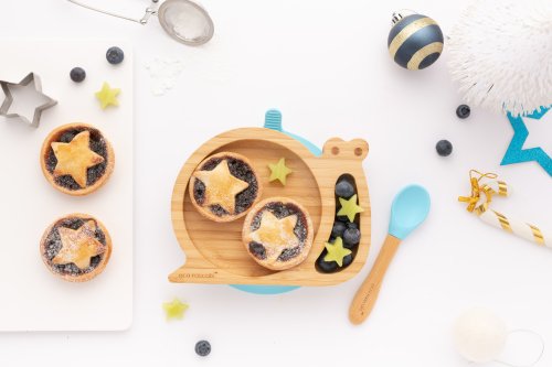 Bamboo Snail Plate - Weaning Gift Set - Blue