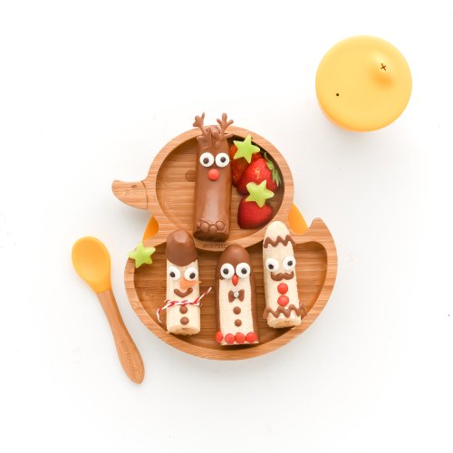 Bamboo Duck Plate Gift Set