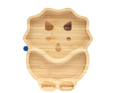 Bamboo Dinosaur Suction Plate - Navy
