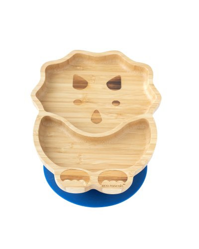 Bamboo Dinosaur Suction Plate - Navy