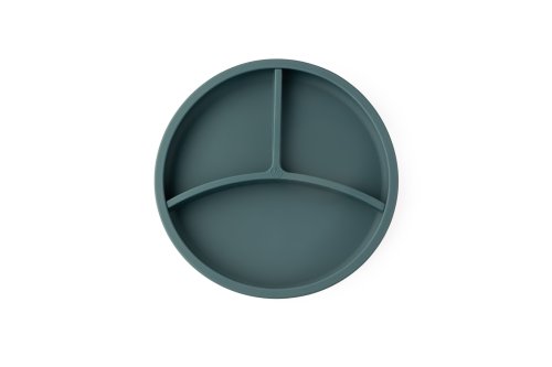 Silicone Plate - with Removable Divider -  Teal