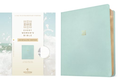 NLT Every Woman's Bible, Journaling Edition, Filament Enabled (LeatherLike, Seafoam Blue, Red Letter)