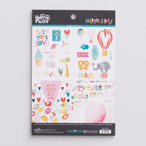 Bible Journaling-Clear Cuts Pad-Delight In His Day (12 Sheets)