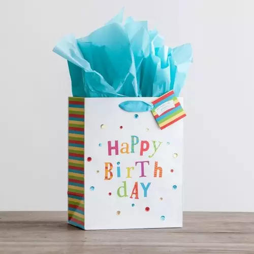 Happy Birthday - Medium Gift Bag with Tissue