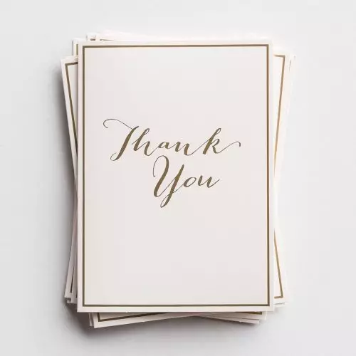 Thank You - 10 Premium Note Cards - Blank