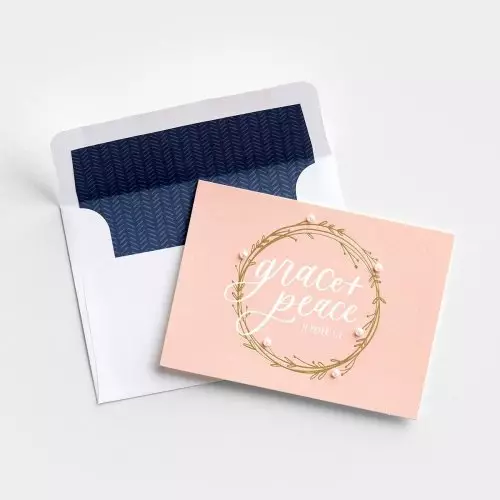 Studio 71 - 8 Premium Embellished Note Cards - Blank