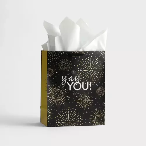 YAY YOU! (Fireworks) Large  Gift Bag with Tissue