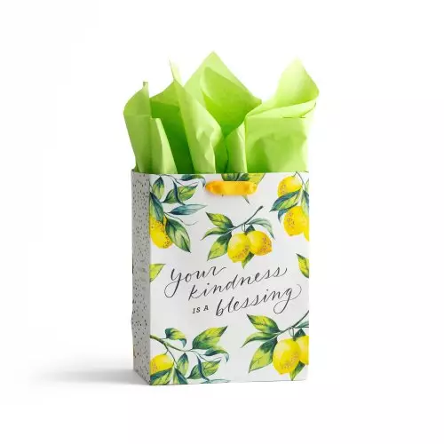 Kindness is a Blessing - Lemons - Medium Gift Bag with Tissue