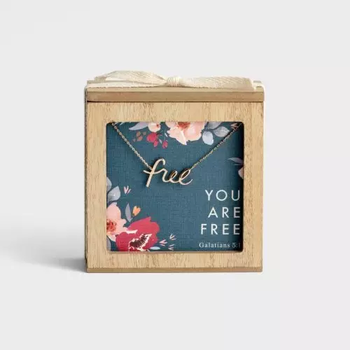 You Are Free Necklace and Promise Box Gift Set
