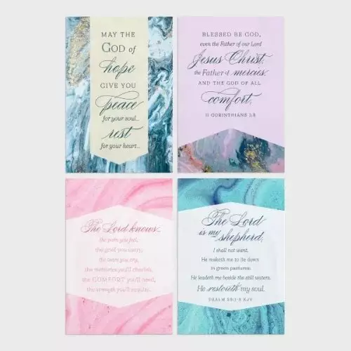 Sympathy Marble Design - 12 Boxed Cards