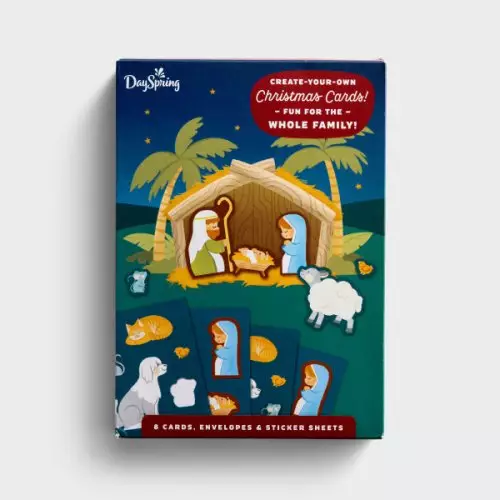 Nativity Sticker Cards Box of 8