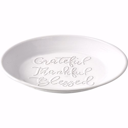Pie Plate-Deep Dish-Grateful Thankful Blessed (9")