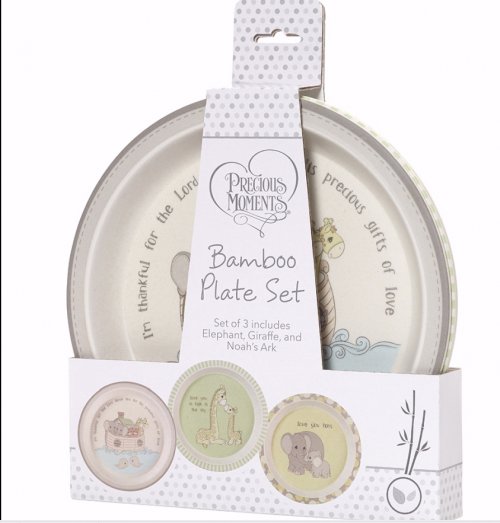 Plate Set-Noah's Ark/Giraffe/Elephant (3 Pieces)