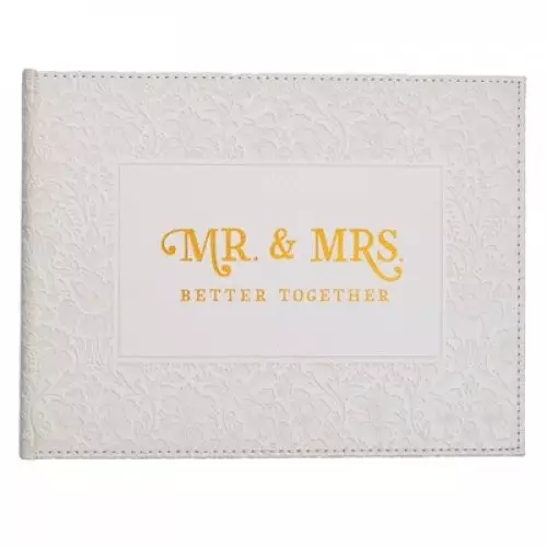 Guest Book-Wedding-LuxLeather-Mr. And Mrs.