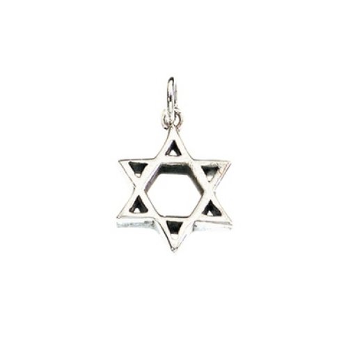 Necklace-Star Of David (Modern) (Sterling Silver)-20" Chain (#9520)