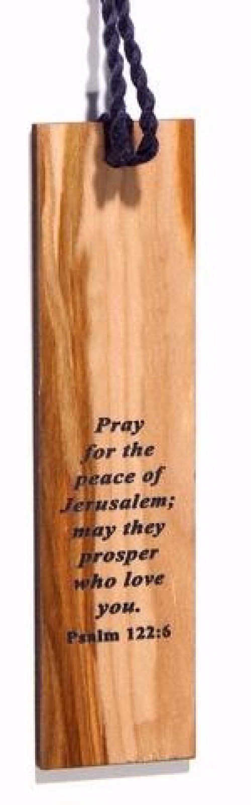 Bookmark-Pray For The Peace Of Jerusalem-Olivewood (#47121)