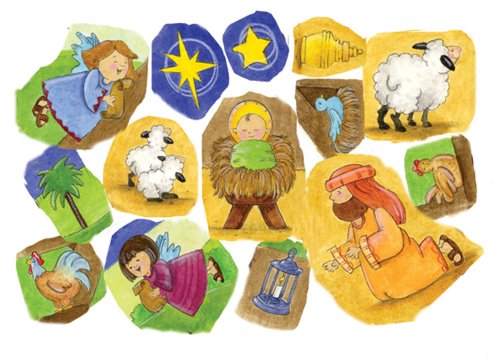 Sticker Advent Calendar-Magnificent Manger (11 x 14)