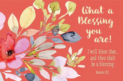 Cards-Pass It On-What A Blessing (Flowers) (3" x 2") (Pack Of 25)