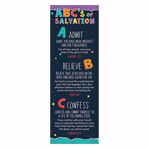 Bookmark-Bible Basics-Abc's Of Salvation (Pack Of 10)