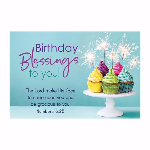 Cards-Pass It On-Birthday Blessings (3" x 2") (Pack Of 25)